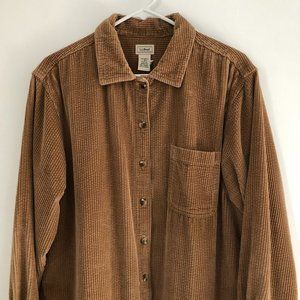 Vintage L.L. Bean brown corduroy button down - Women's size L